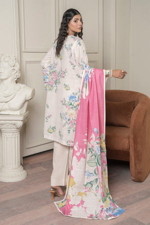 3 Piece Pearl White Khaddar Unstitched - SafaNoor