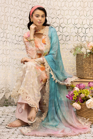 3 Piece Pink Unstitched Embroidered Lawn - (Vol-108/12)3P-S-25-D10