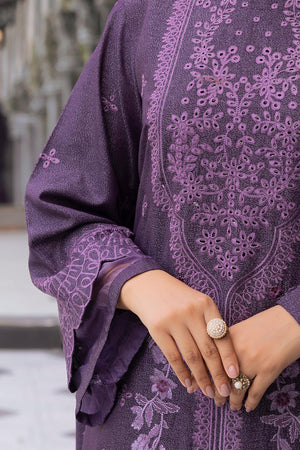 3 Piece Purple Embroidered Karandi Unstitched - (Vol-77/09)3P-W-24-D9 - SAFANOOR