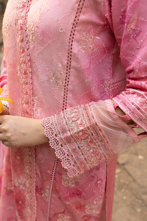 3 Piece Rose Pink Unstitched Embroidered Lawn - (Vol-108/12)3P-S-25-D5 - SAFANOOR