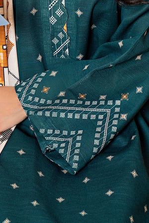 3 Piece Sea Green Khaddar Unstitched - SafaNoor
