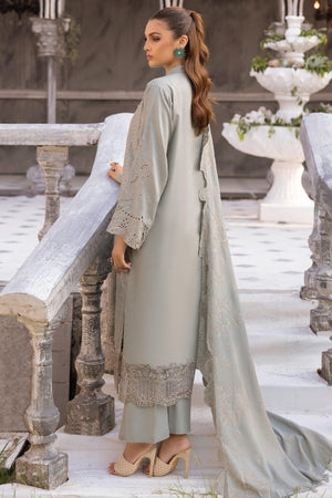 3 Piece Silver Embroidered Karandi Unstitched - SafaNoor