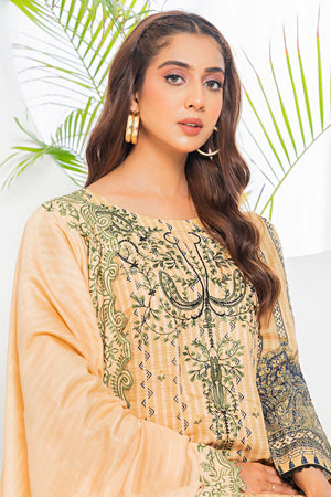 3 Piece Skin Printed Khaddar Unstitched - SafaNoor