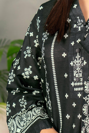 3 Piece Soft Black Khaddar Unstitched - SafaNoor