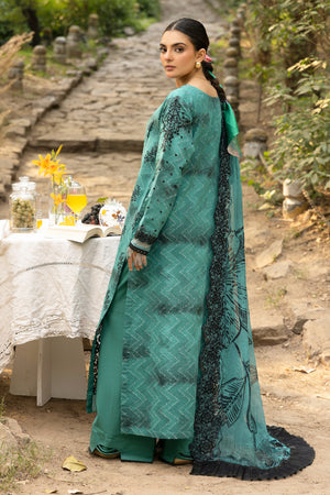 3 Piece Teal Unstitched Embroidered Lawn - (Vol-108/12)3P-S-25-D6 - SAFANOOR