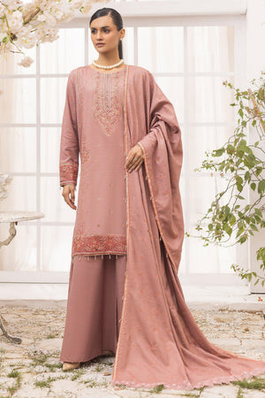 3 Piece Unstitched Apricot Orange - SafaNoor