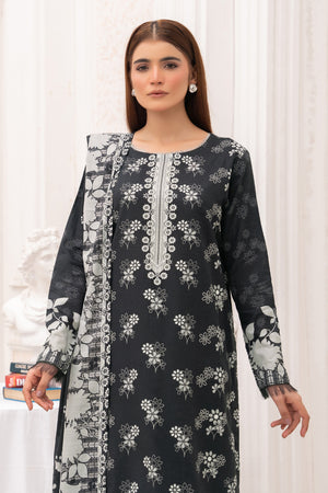 3 Piece Unstitched Black Premium Khaddar - (Vol-116/12)D11 - SAFANOOOR