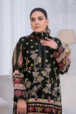 3 Piece Unstitched Black Premium Printed Lawn Suit by Safa Noor Nigaah Collection Summer 2026