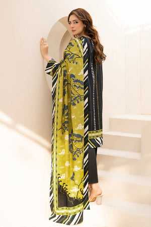 3 Piece Unstitched Chic Black Printed Khaddar - (Vol-111/10)D3 - SAFANOOOR