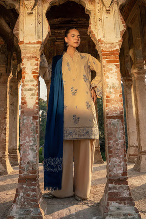 3 Piece Unstitched Dye Warm Naps Burly Wood Suit