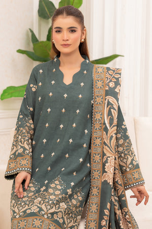 3 Piece Unstitched Grey Premium Khaddar - (Vol-116/12)D9 - SAFANOOOR