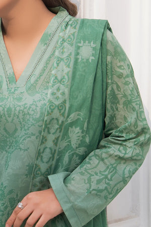 3 Piece Unstitched Hooker Green Premium Printed Lawn Suit by Safa Noor Nigaah Collection Summer 2026