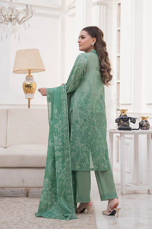 3 Piece Unstitched Hooker Green Premium Printed Lawn Suit by Safa Noor Nigaah Collection Summer 2026