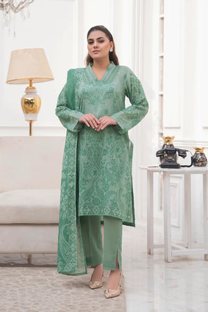 3 Piece Unstitched Hooker Green Premium Printed Lawn Suit by Safa Noor Nigaah Collection Summer 2026