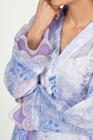 3 Piece Unstitched Lavender Embroidered Lawn - (Vol-105/06)3P-S-25-D9 - SAFANOOR