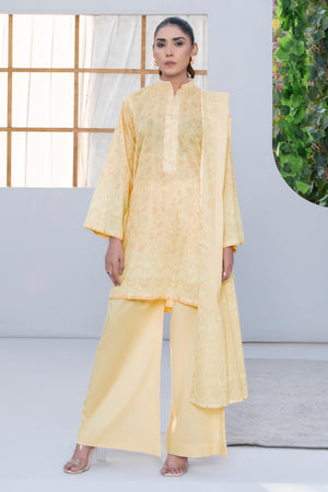 3 Piece Unstitched Lemon Printed Lawn - (Vol-99/19)3P-S-25-D6 - SAFANOOR