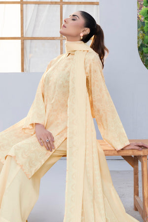 3 Piece Unstitched Lemon Printed Lawn - (Vol-99/19)3P-S-25-D6 - SAFANOOR