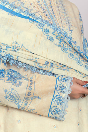 3 Piece Unstitched Lemon Printed Lawn - (Vol-107/09)3P-S-25-D3 - SAFANOOR