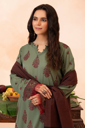 3 Piece Unstitched Light Grey Premium Embroidered Self Jacquard Lawn Suit By Safa Noor Summer 26 Nazneen Collection