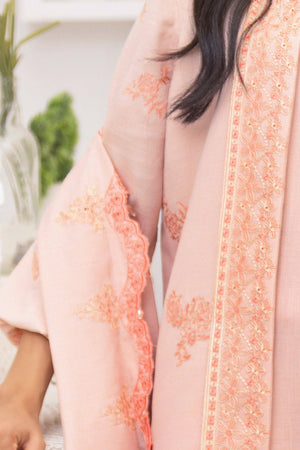 3 Piece Unstitched Light Orange - SafaNoor
