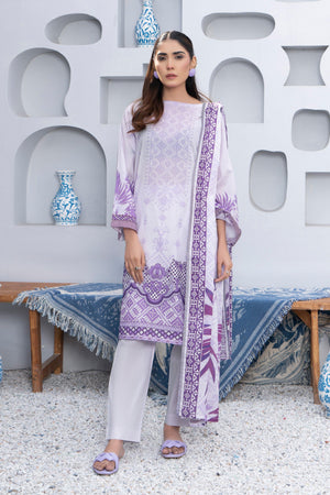 3 Piece Unstitched Lilac Printed Lawn - (Vol-99/19)3P-S-25-D9 - SAFANOOR