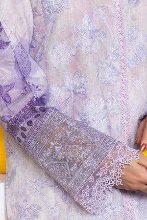 3 Piece Unstitched Lilac Printed Lawn - (Vol-107/09)3P-S-25-D9 - SAFANOOR