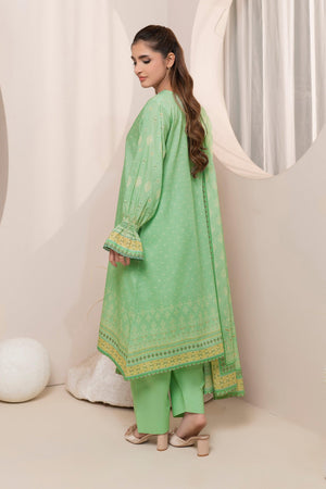 3 Piece Unstitched Mint Green Printed Lawn - (Vol-100/20)3P-S-25-D5 - SAFANOOR