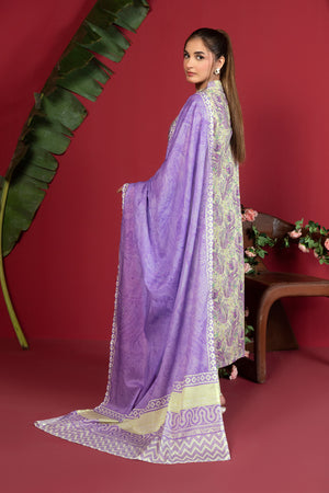 3 Piece Unstitched Mint Printed Lawn - (Vol-106/23)3P-S-25-D4 - SAFANOOR