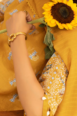 3 Piece Unstitched Orange Premium Embroidered Jacquard Lawn Suit By Safa Noor Summer 2026 Dahlia Collection