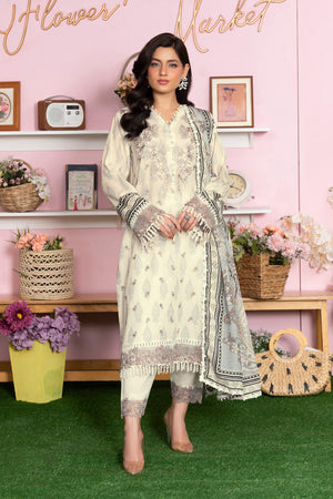 3 Piece Unstitched Pearl Printed Lawn - (Vol-107/09)3P-S-25-D1 - SAFANOOR