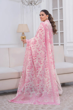 3 Piece Unstitched Pink Pearl Premium Printed Lawn Suit by Safa Noor Nigaah Collection Summer 2026