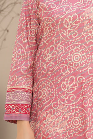 3 Piece Unstitched Pink Printed Khaddar - (Vol-111/10)D2 - SAFANOOOR