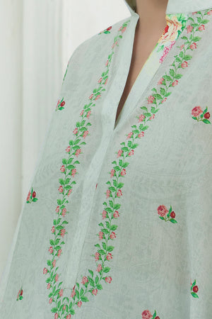 3 Piece Unstitched Pistachio Printed Lawn - (Vol-102/21)3P-S-25-D5 - SAFANOOR