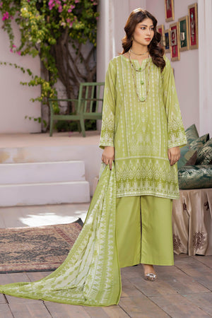 3 Piece Unstitched Pistachio Printed Lawn - (Vol-87/21)3P-S-25-D7 - SafaNoor
