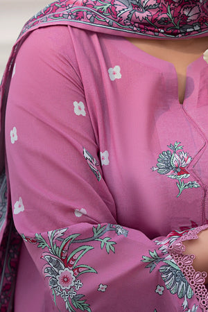 3 Piece Unstitched Thulian Pink Premium Printed Lawn Suit by Safa Noor Nigaah Collection Summer 2026