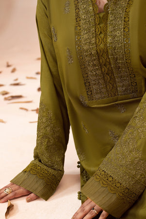 3 Piece Unstitched drab Premium Embroidered Self Jacquard Lawn Suit By Safa Noor Summer 26 Nazneen Collection