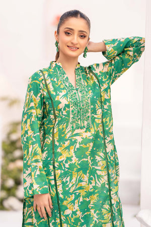 Jugnoo 1pcs unstitched collection digital grid lawn embroidered shirt summer 2024 by safanoor