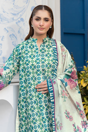 Blue 3 Piece Unstitched Premium Printed Lawn Suit By Safa Noor Nigaah Collection Summer 2026