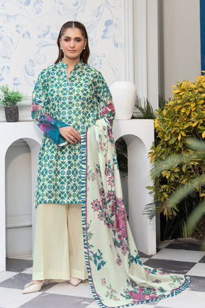 Blue 3 Piece Unstitched Premium Printed Lawn Suit By Safa Noor Nigaah Collection Summer 2026
