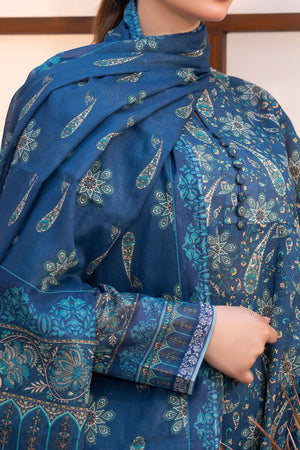 Blue 3 Piece Unstitched Premium Printed Lawn Suit By Safa Noor Summer 2026 Collection