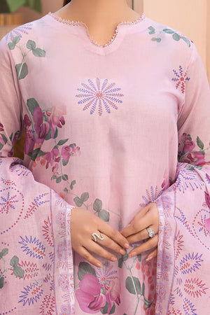 Light Pink 3 Piece Unstitched Premium Printed Lawn Suit By Safa Noor Summer 2026 Collection