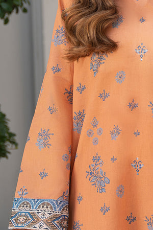 Persian Orange 3 Piece Unstitched Premium Printed Lawn Suit By Safa Noor Nigaah Collection Summer 2026