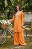 Unstitched 2 Piece Twill Marina Suit - Reddish Orange
