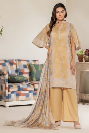 Unstitched 3 Piece Skin Printed Lawn - SafaNoor