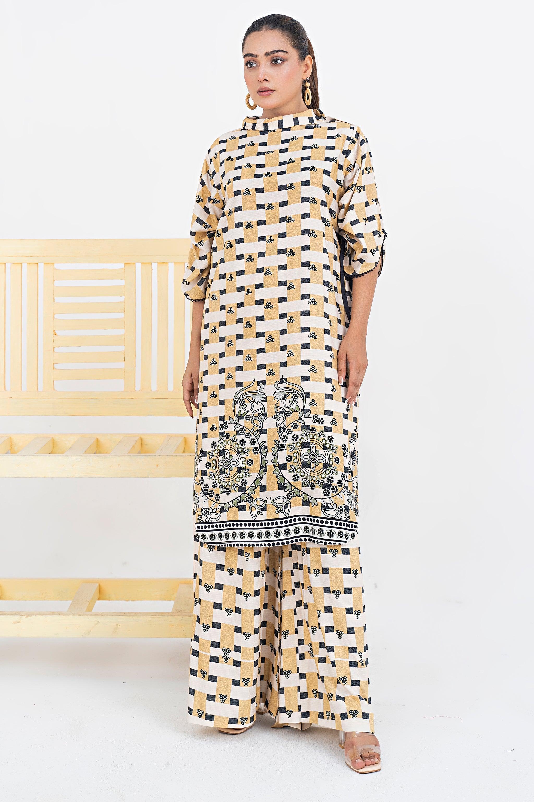 Unstitched Beige Doriya Linen 2 Piece - SafaNoor