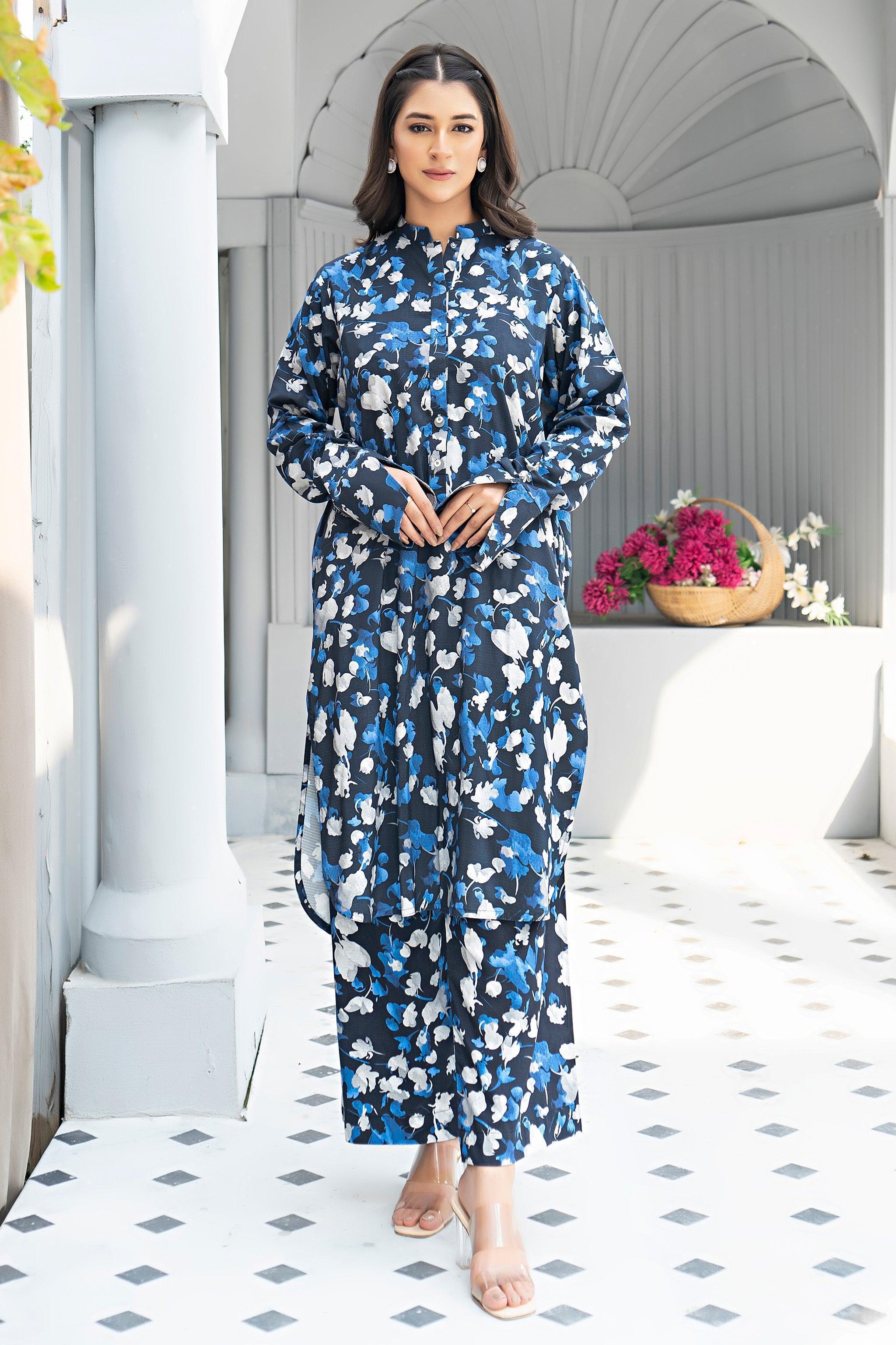 Unstitched Black Linen 2 Piece - SafaNoor