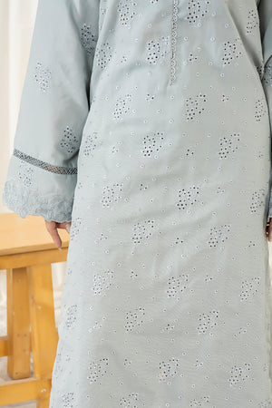 Unstitched Grey Embroidered Intermix 2 Piece - SafaNoor