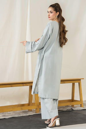 Unstitched Grey Embroidered Intermix 2 Piece - SafaNoor