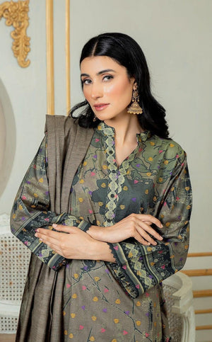 Unstitched Grey Jacquard Lawn 3 Piece - SafaNoor