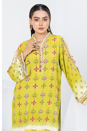 Unstitched Lemon Doriya Linen 2 Piece - SafaNoor